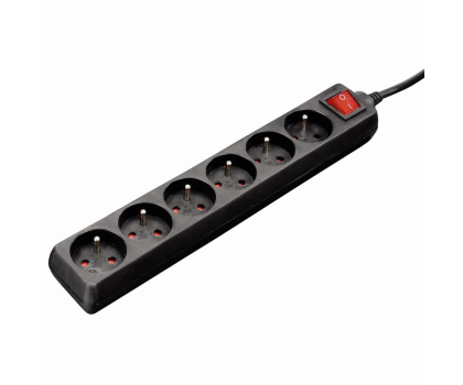 Listwa zasilająca Hama HAMA "STANDARD" 6GN, 3M (CZARNA) #